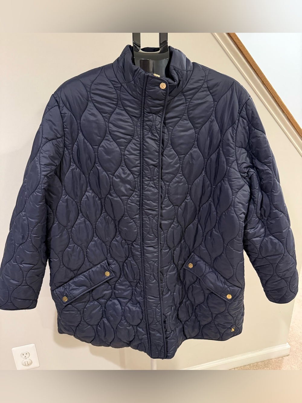Joules Navy Blue Quilted Coat Jacket GUC size 22W plus
